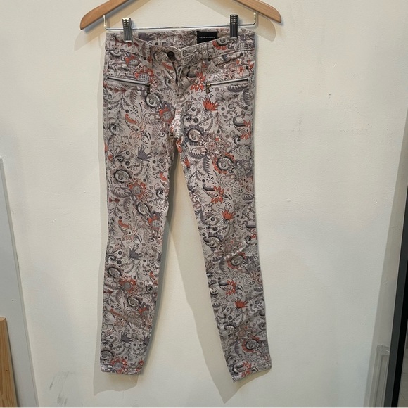 Club Monaco Paisley Skinny Jeans - Gray and orange - Picture 1 of 4